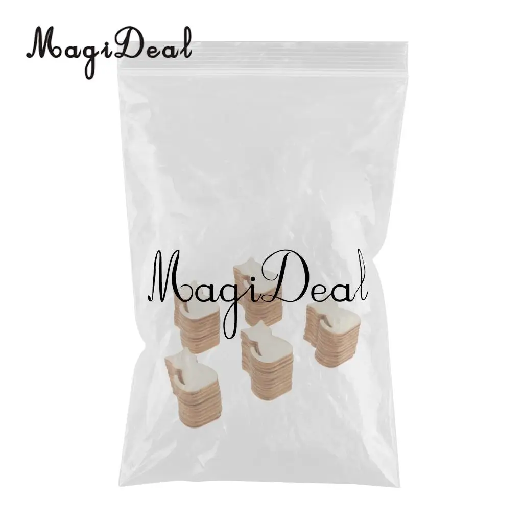 MagiDeal 50pcs Vintage Blank Cat Cutout Wooden Chips Scrapbooking Embellishment Home Decor Toy DIY Craft