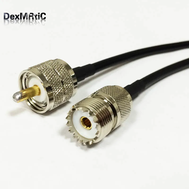 Кабель свисающего хвоста UHF male PL259 female SO239 RF RG58 50 см/100 см для беспроводного