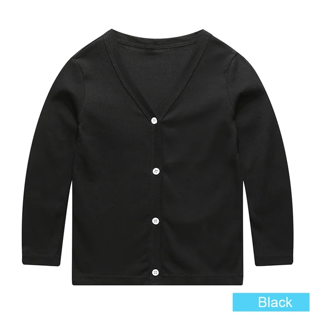 SheeCute Spring Autumn Baby Children Clothing Boys Girls Candy Color Knitted Cardigan Sweater SCH0286 Black