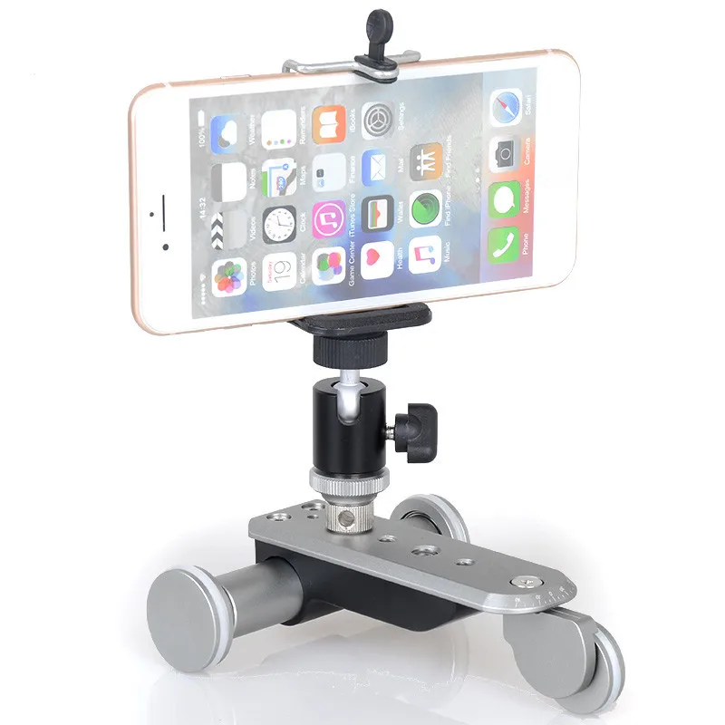 

DOITOP 3-Wheel Video Track Rail With Tripod Head For DSLR Camera Camcorder Cellphones Smart Electric Photography Slide Car