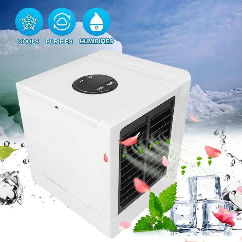 

3rd Generation 7 Colors Mini Air Conditioner Artic Air Cooler LED Timer USB Personal Space Cooler Fan Air Cooling Fan Device new