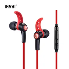 Ipsdi 3.5mm de Ouvido Esportes Running Super Bass Fones de Ouvido Gancho Cancelamento de ruído Fones de Ouvido de Alta Fidelidade com Microfone para Iphone Samsung PC MP3