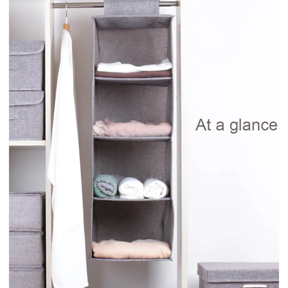 

Wardrobe Hanging Organiser Underwear Bag Cabinet Storage Bags Clothes Hangers Holder Portable Hang Closet Organizer Linen Cotton