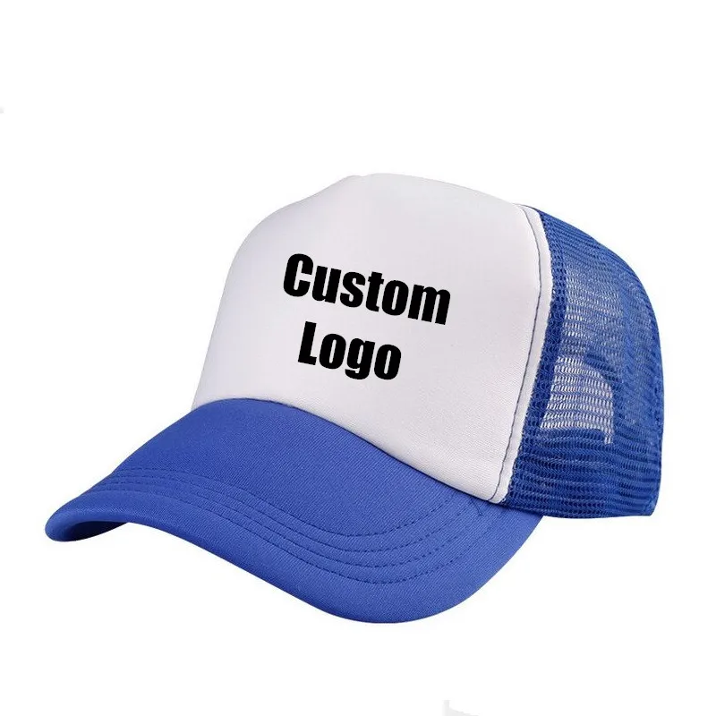 نقبل 1 قطعة DIY OEM مخصص شعار 100% البوليستر الرجال النساء قبعة بيسبول شبكة Snapback طباعة شعار قبعة سائق الشاحنة نقبل 1 قطعة DIY OEM مخصص شعار 100% البوليستر الرجال النساء قبعة بيسبول شبكة Snapback طباعة شعار قبعة سائق الشاحنة