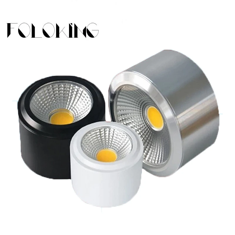 

Surface Mounted LED Downlights 9W 15W 20W 30W Dimmable LED Downlight COB Dimmable AC 85-265V Spot Light