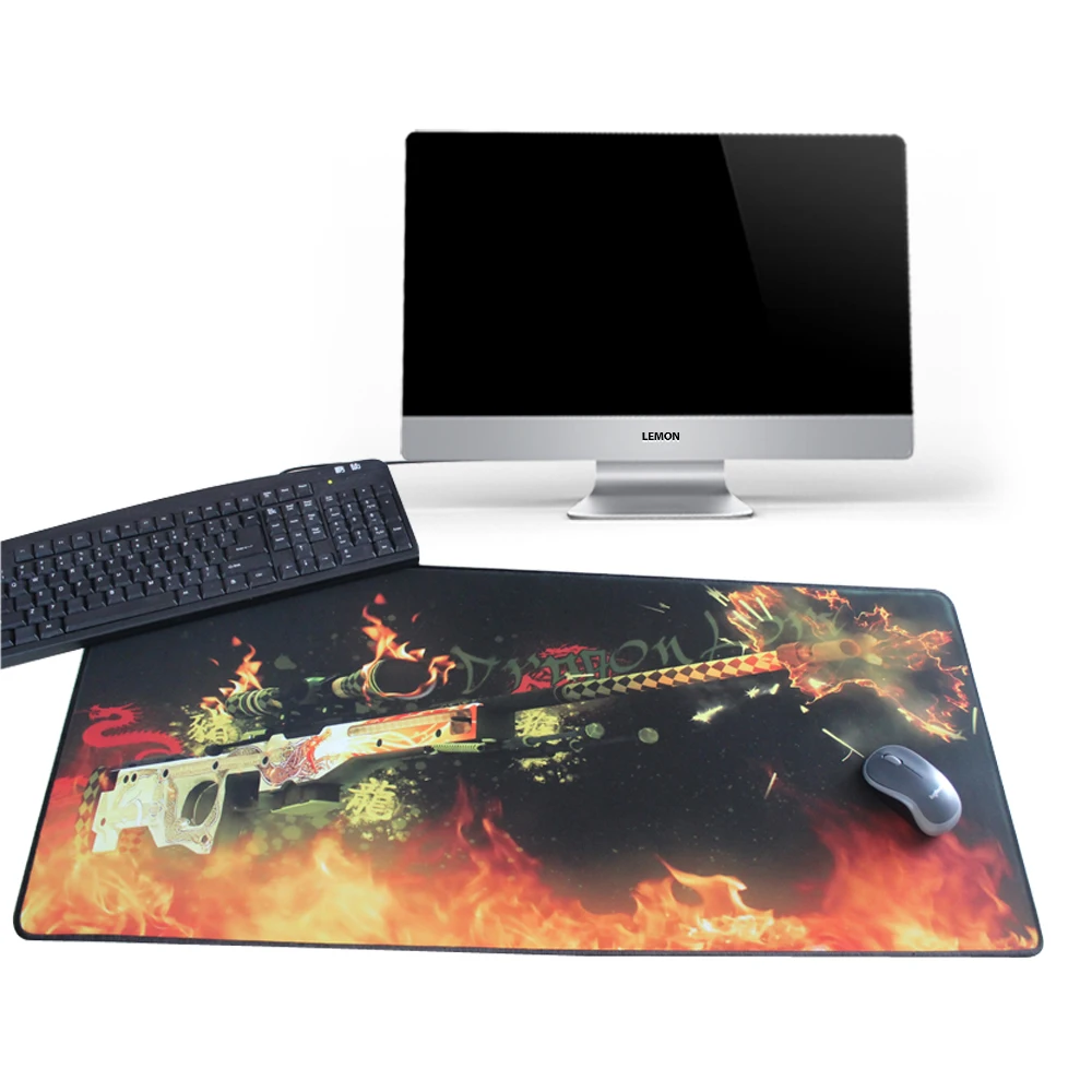 900x400mm gran tamaño CS GO gaming mouse pad bloqueo borde interruptor ...