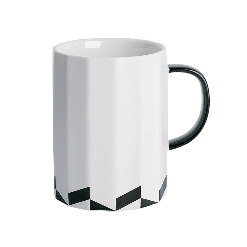 16OZ Large Ceramic Mug, Minimalist Style White Color Tea Cup (2)