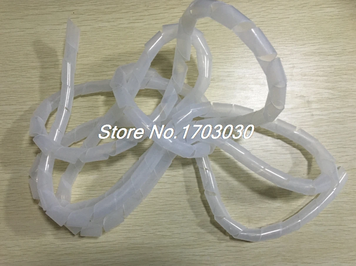 

Electrical Wire Cable Protection 16mm Dia Tube Spiral Wrap Hose 4M White