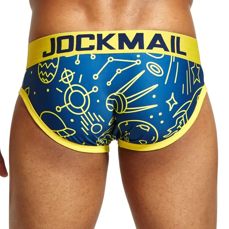 Трусы брифы JOCKMAIL мужские с принтом дышащие слипы нижнее белье для геев| |