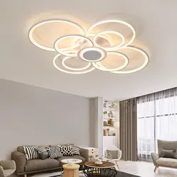 Новый белый современный светодиодный Потолочные светильники гостиная/спальня/столовая осветительный, акриловый кольцо светодиодный