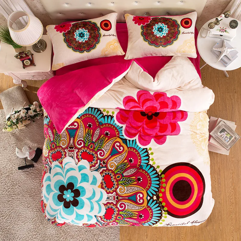Winter Warm Bohemian Quilts Tropical Bedding Sets Childrens Bed