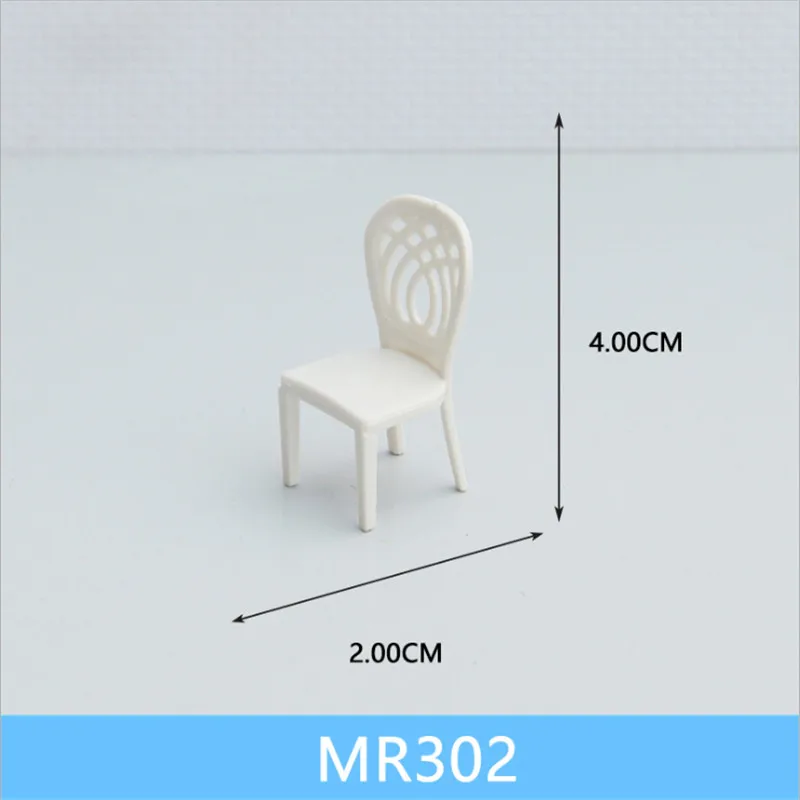 1 шт./лот масштаб 1:25 пластиковый миниатюрный мебель стол и стул для строительства поезда Макет железной дороги декорации аксессуары - Цвет: MR302