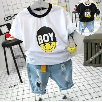 

Summer Boys T-shirt+ Shorts Pants 2 Pcs Clothes Sets new Clothing Sets boy Cotton casual children's wear Baby 2-6years