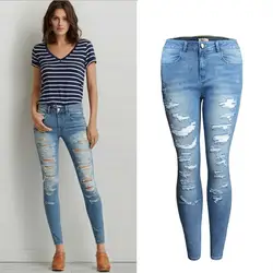 2019 Новый High Street Рваные джинсы Для женщин отбеленные царапины отверстие выдалбливают джинсовые штаны Винтаж усы эффект Панталон
