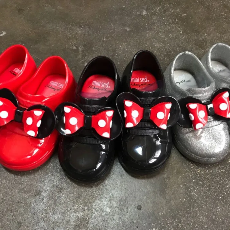 MINISED 2019 новый стиль желе детская обувь милая точка лук девочка Дети Досуг доска обувь Младенческая Детская непромокаемая обувь Горячая