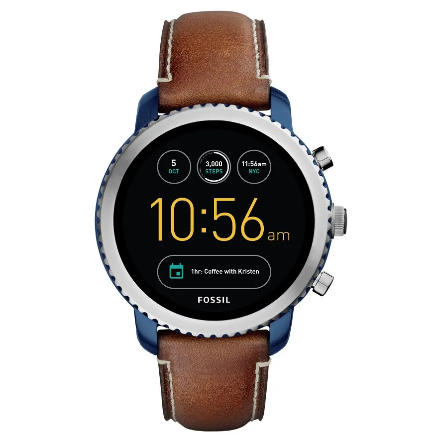 Fossil Gen 3 Smartwatch исследовательский 46 мм синий IP и багажная кожа|Смарт-часы| |