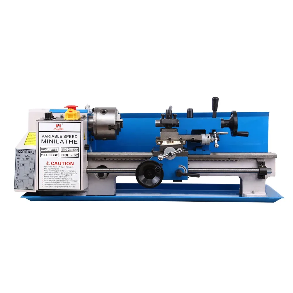 

550W Mini Lathe Machine Work Bench Metal Lathes 50-2250RPM High-Precision DIY Metalworking CNC Lathe Machine