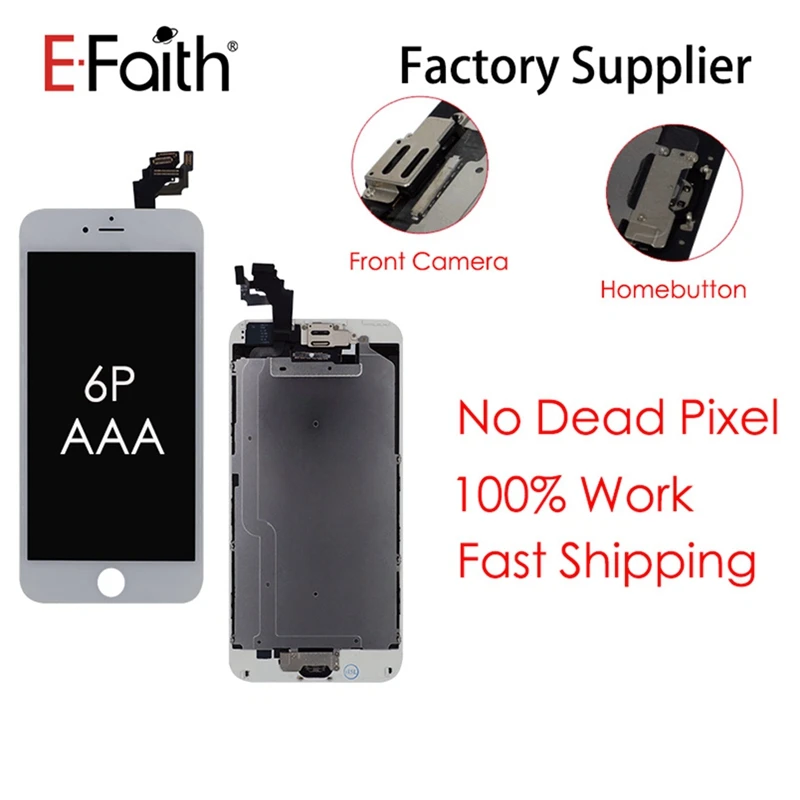 5 шт./лот EFAITH AAA качественный полный комплект ЖК-дисплей для iPhone 6p с 3D сенсорным