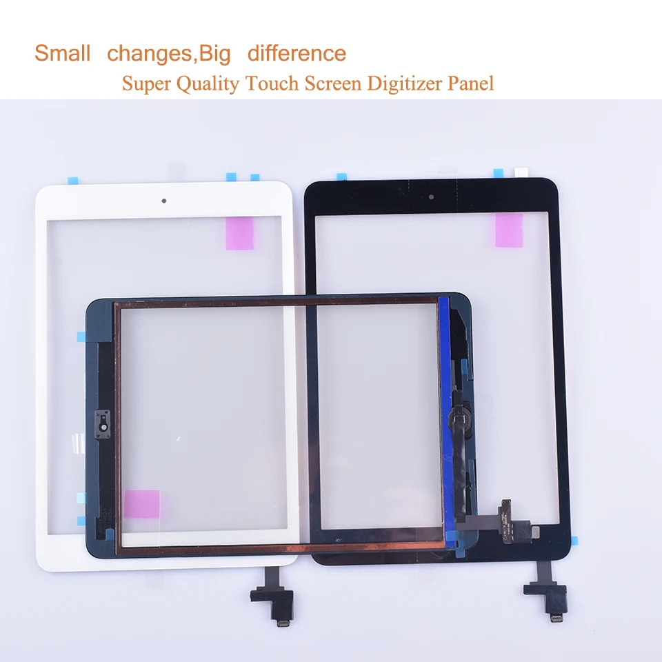 para Ipad Mini Painel Digitador Touch Screen para Ipad Mini A1455 A1454 A1432 Sensor de Vidro Frontal com Botão Home ic 10 Peças Lote - Imagem 3