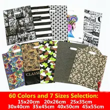 10pcs 15×20 20×26 25×35 30×40 35x45cm Shopping Plastic Bags With Handles Gift Bags Jewelry Cookies Bigs Supermarket Clothes Bags