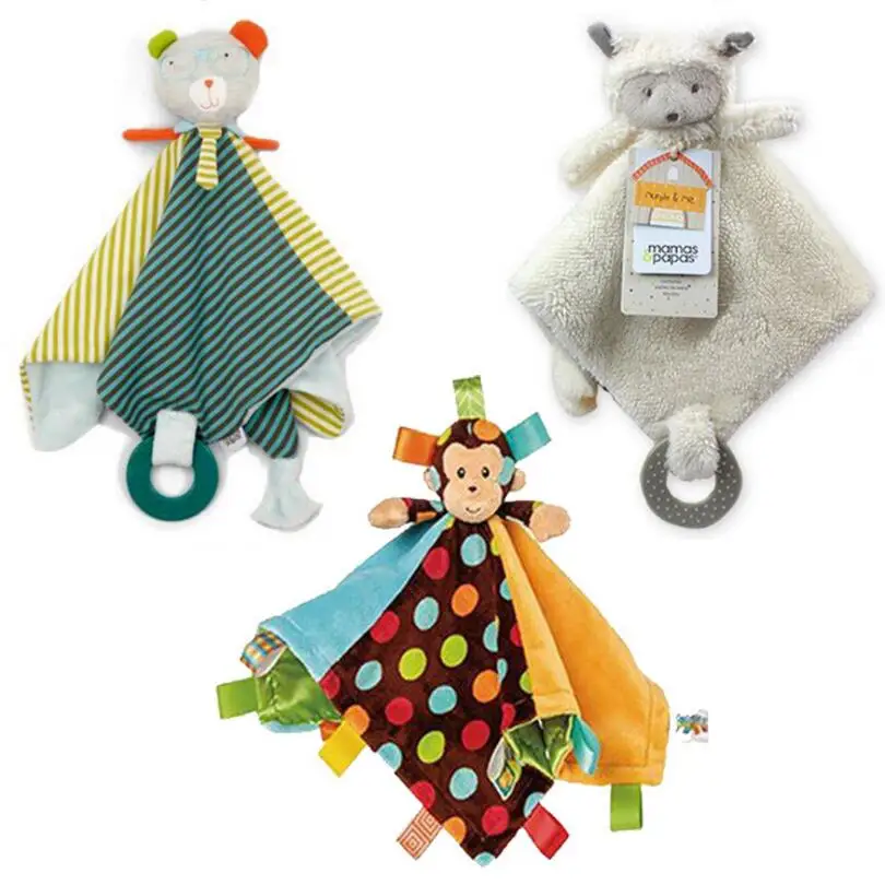 

Infants baby Appease Towel Taggies hand towel animal sheep monkey dog Multifunctional Grasping comforting doll