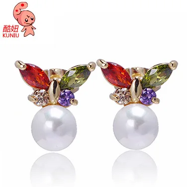 2014 Taobao Hot New Stud Stock 18k Gold / Platinum Plating Austria Zircon Earrings | Украшения и аксессуары