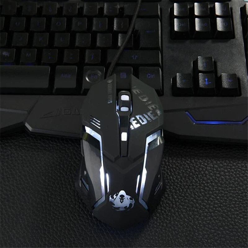 OW 6 кнопок игровая дышащая мышь с подсветкой D. VA Reaper проводная USB компьютерная для