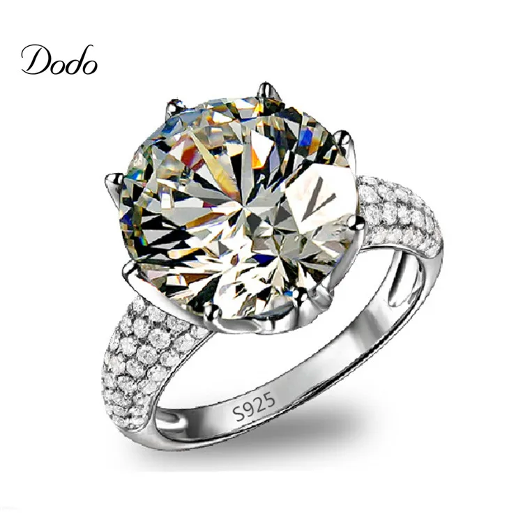 font b Rings b font with big stones crown CZ Diamond Jewelry white gold filled