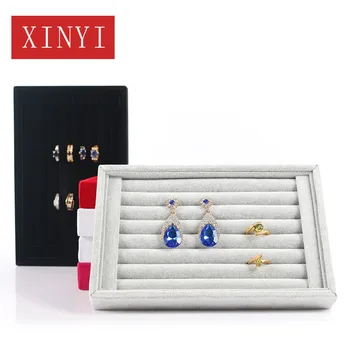 

Joyero Organizador Porte Bijoux Caixa Organizadora 2019 New Direct Sale Full-fleece Ear Nails Ring Tray Box Jewelry Display