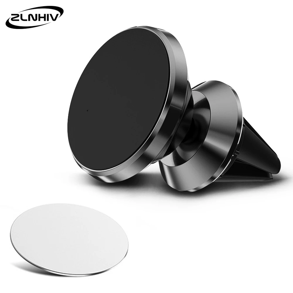 ZLNHIV magnetic holder for phone in car support smartphone round cellphone for iphone accessories mobile cell stand mount magnet