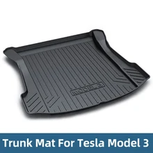 TPO Rubber trunk mat For Tesla Model 3 2017 2018 2019 CAR accessories Black Car Trunk Floor Mats Cargo Liner Rear Cargo Tray TPO Rubber trunk mat For Tesla Model 3 2017 2018 2019 CAR accessories Black Car Trunk Floor Mats Cargo Liner Rear Cargo Tray
