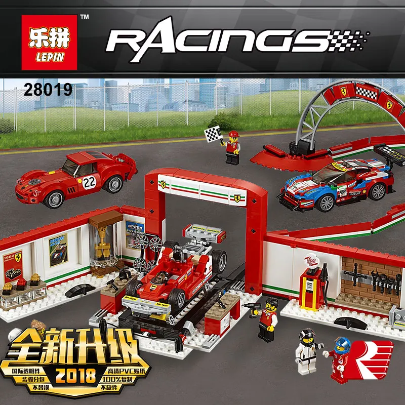 

Lepin Technic 28019 the City Ultimate Car Garage Set Building Blocks Bricks Racing Car Model 75889 Toys Children Educational Toy