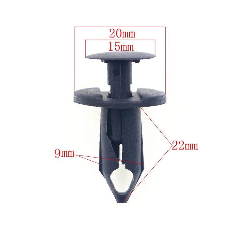 Ledtengjie 100 шт. Пластик Крепежи Заклёпки Зажимы Авто Автомобиль Бампер Зажимы фиксатор Застежка заклепки двери Панель fender