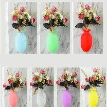 Силиконовая клейкая ваза, палочка на стену, цветочный горшок, волшебные цветочные вазы для растений, Цветочный контейнер для домашнего офиса, настенные украшения