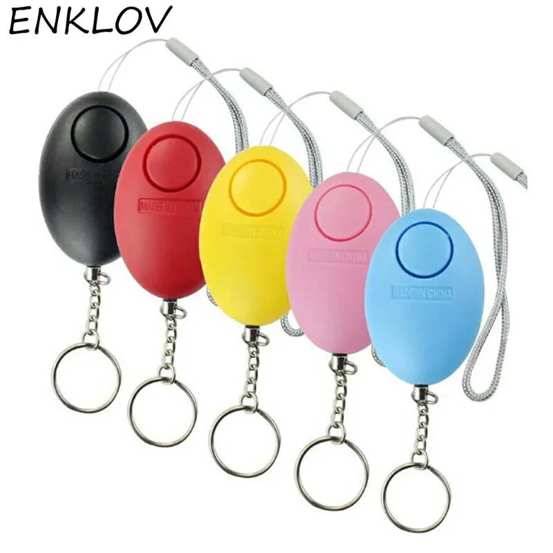 

ENKLOV Egg Shape Self Defense Alarm Girl Women Security Protect Alert Personal Safety Scream Loud Keychain Alarm
