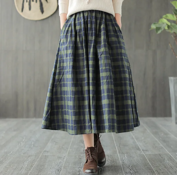 Autumn Skirt Fashion Women Large size Elastic Waist Loose Skirt New ...