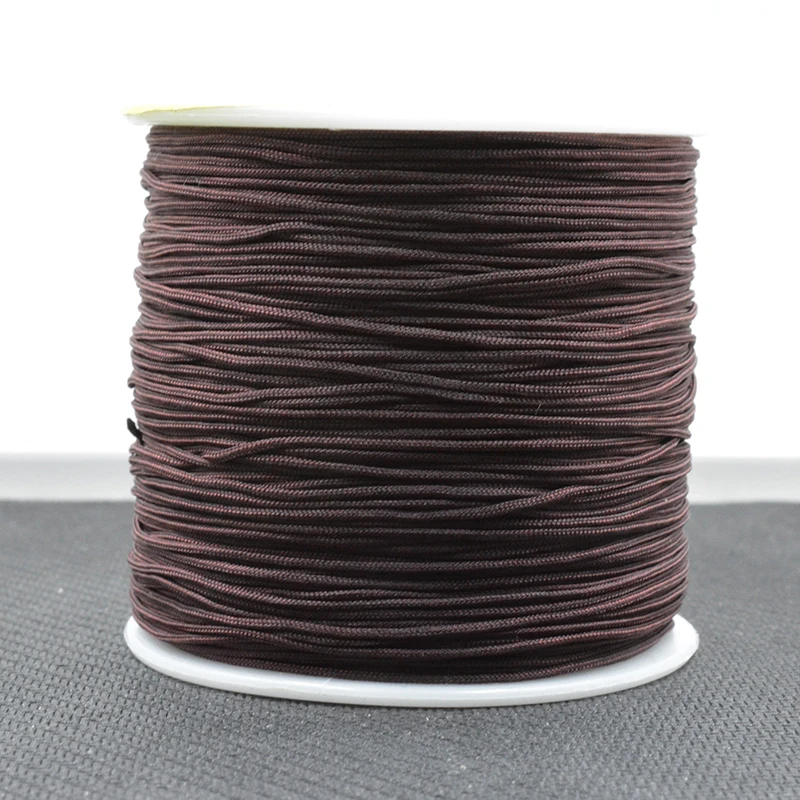 100yads тонкий 0,8 мм Фиолетовый Красный цвет нейлоновые китайские узлы шнур макраме плетеные поделки из бисера нить - Цвет: C009