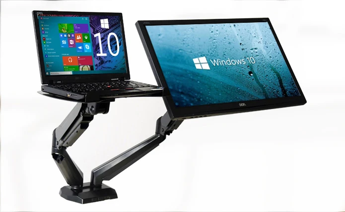 2 In 1 Full Motion Desktop Montieren Gas Fruhling Laptop Halter