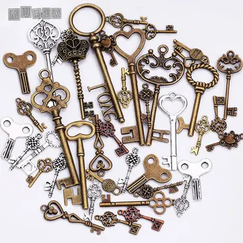 

Vintage Metal Mixed Charms for Jewelry Making DIY Fashion Handmade Decoration Key Charms 40 pieces/lot C8321