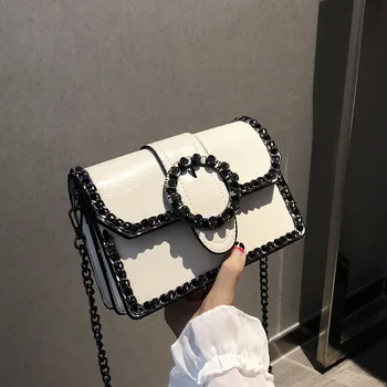 

Fashion Retro Female Diamond bag 2019 New Women's Designer Handbag Quality PU Leather Women bag Chain Shoulder Messenger bags