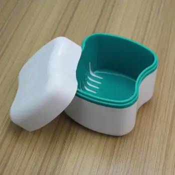 

Dental Orthodontic Retainer Denture Bath Mouthguard Storage Washing Box Case
