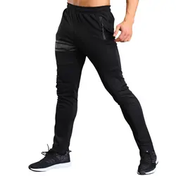 Для мужчин модные Фитнес брюки осень Для мужчин плавки Бодибилдинг повседневные хлопковые брюки тренировочные штаны