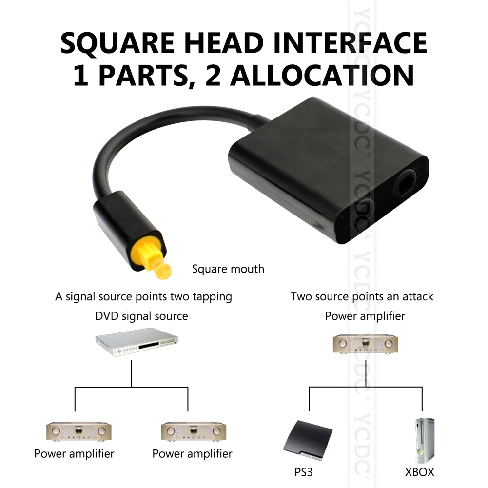 

Hot New SPDIF/Toslink Digital Optical Audio Splitter Toslink Switcher Adapter SPDIF Optical Cable Switch Splitter Hub