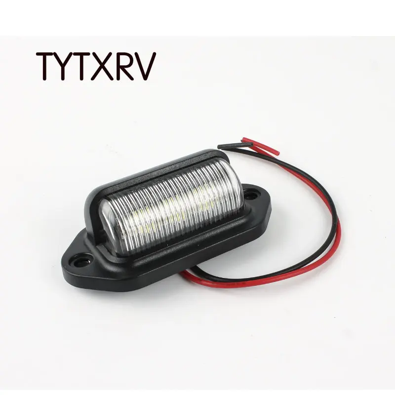

2pcs Bright 6 LED Number License Plate Tail Light Lamp Bulb for Motorcycle Boats Aircraft Automotive Trailer RV Truck