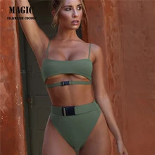 Летний купальник Европа и США однотонный на брительках сексуальный бикини раздельный бикини