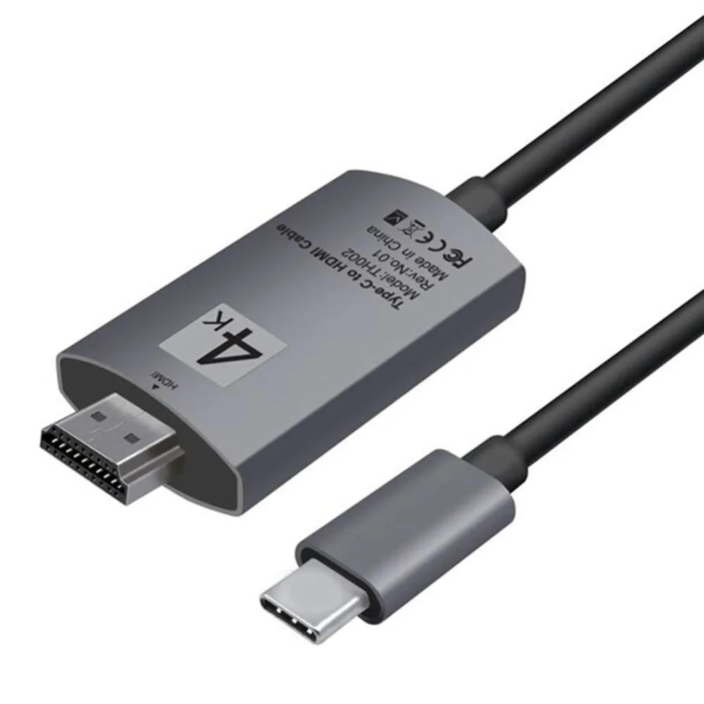 Аудио-видео кабель 2 M USB 3,1 type-C USB-C до 4 K HDMI HDTV Кабель адаптер совместимый для Macbook samsung S8
