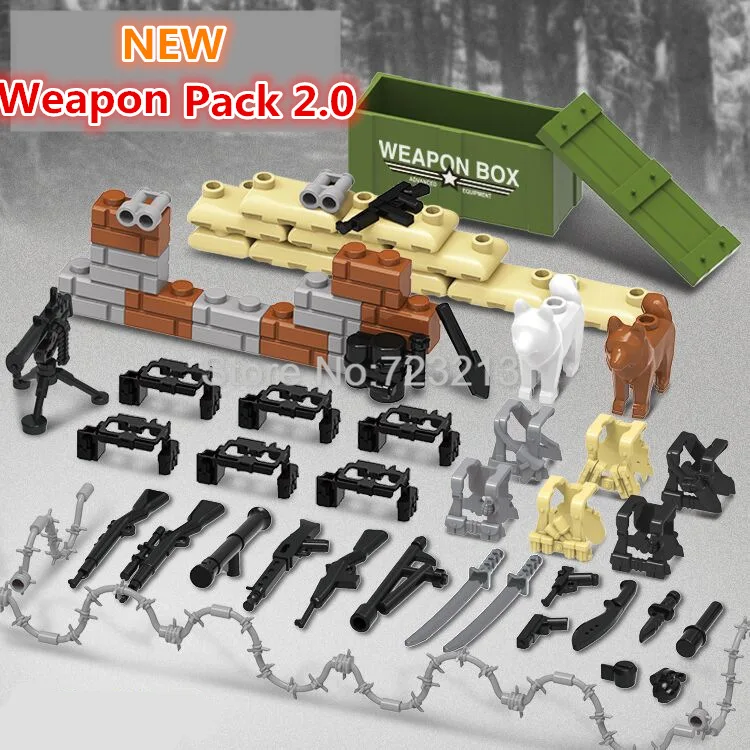 WW2 SWAT военные армейские пистолеты набор оружия коробка собака современные