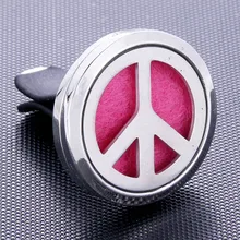 peace освежитель воздуха для автомобиля из нержавеющей стали, ароматический распылитель эфирного масла, медальон, случайная отправка 1 шт. масляных подушечек в подарок