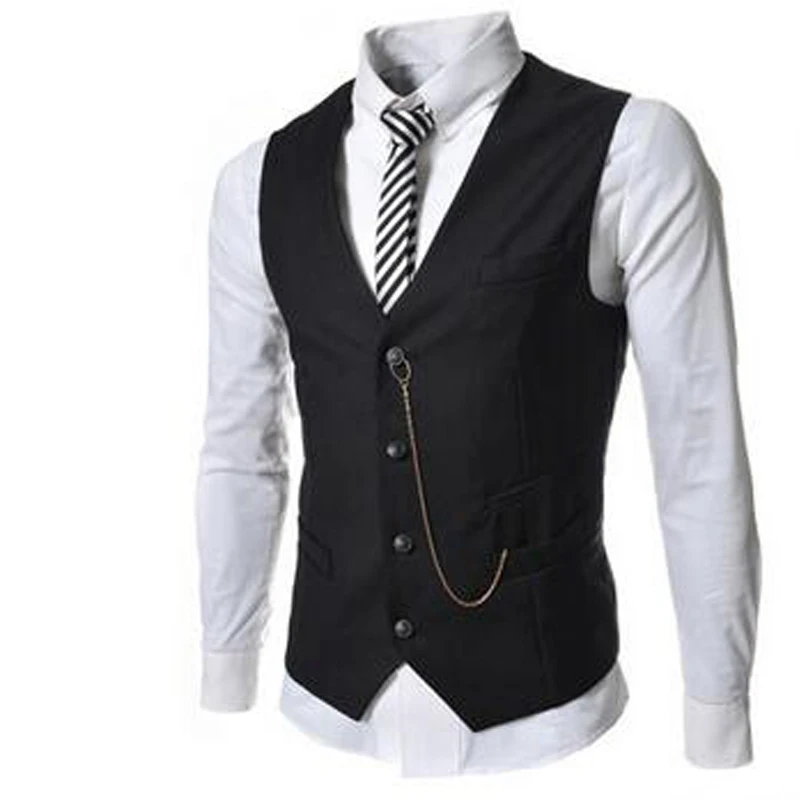 Nieuwe Aankomst Kleding Heren Slim Fit Vest Pak Vesten Gilet De