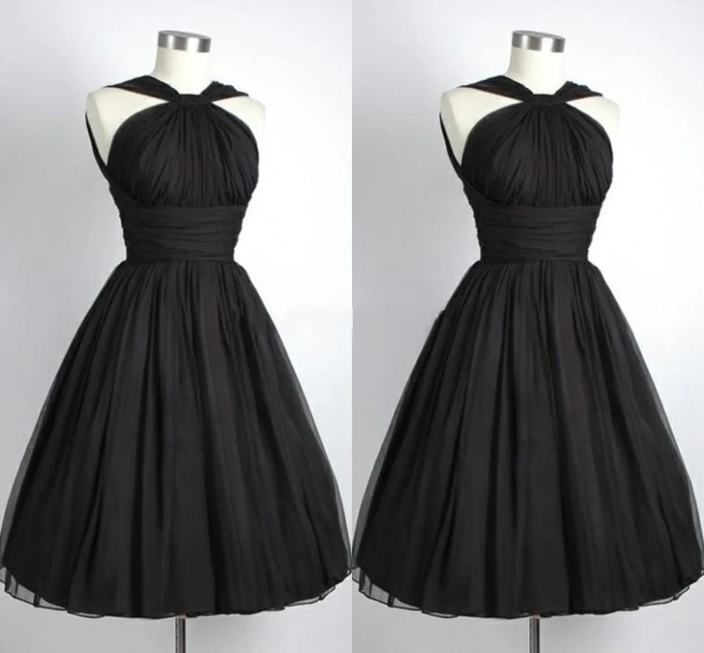 8th Класс Платья для выпускного черный платье для выпускного вечера Праздничное платье Curto по колено полу торжественное платье для вечерние